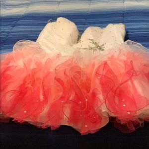 Pink and white ombré homecoming dress